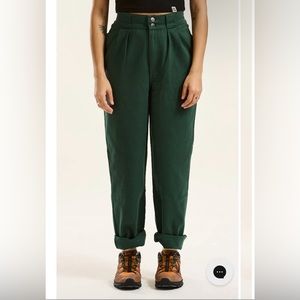 Lucy & Yak Addison Tapered Jeans Organic Twill Posy Green Size 28Long